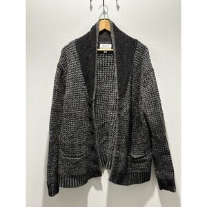 Rag & Bone X Neiman Marcus Sweater-Men 2XL-Gray Wool Blend Shawl Collar Cardigan